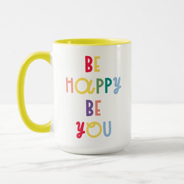 Sei glücklich, dass du bist tasse (Links)