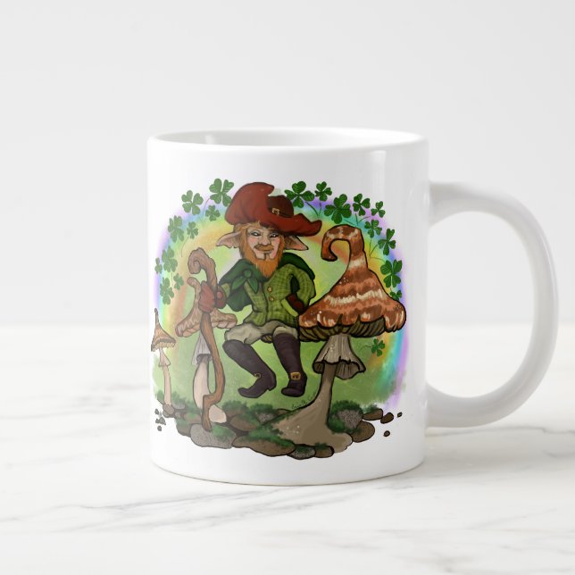Sei glücklich mit Yee! Leprechaun-Tasse Jumbo-Tasse (Rechts)