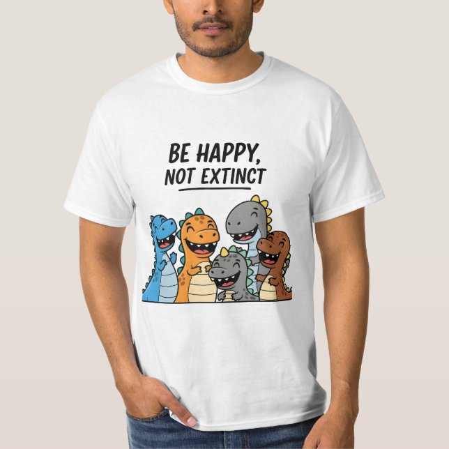 "Sei glücklich, nicht ausgestorben - Niedlicher fa T-Shirt (Vorderseite)