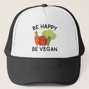 Sei glücklich, sei Veganer Truckerkappe