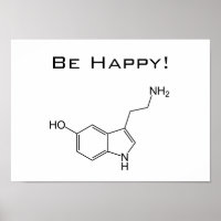 Sei glücklich! Serotonin Poster