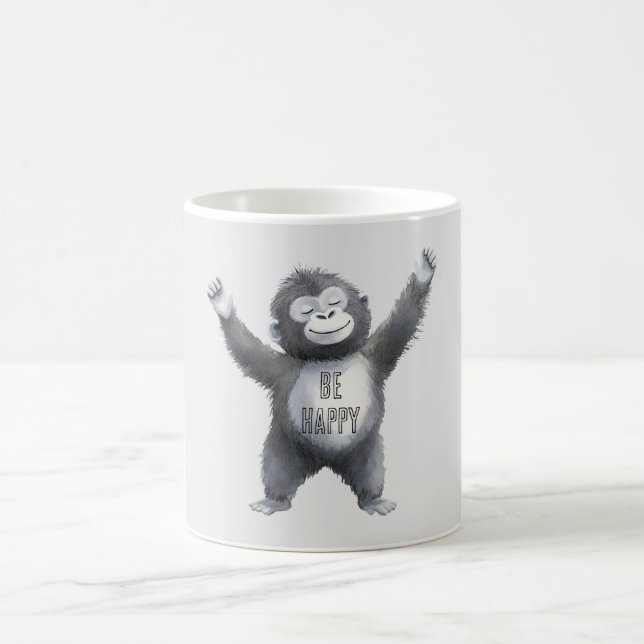 Sei Glücklicher Affe Kaffeetasse (Mittel)