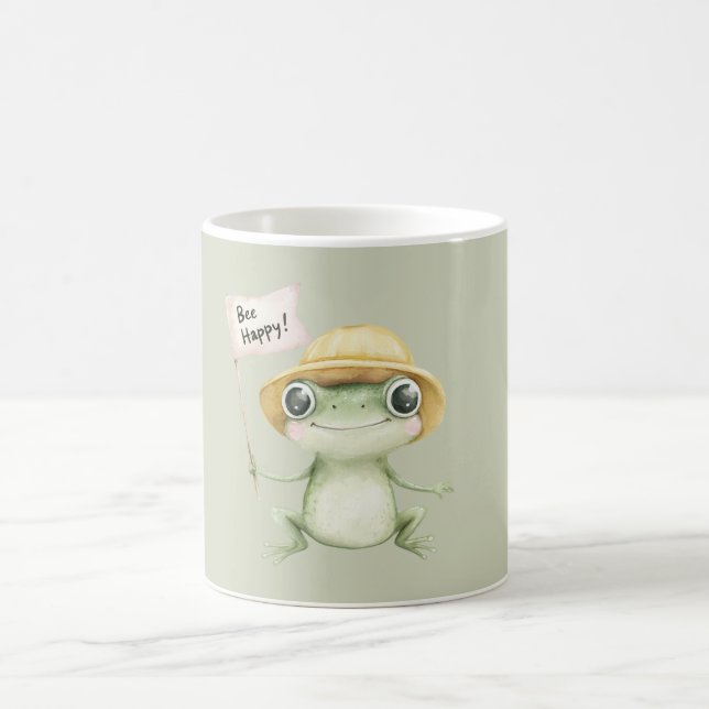 Sei glücklicher Frosch Kaffeetasse (Mittel)