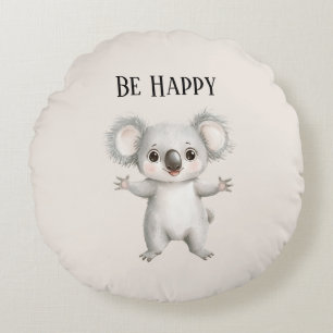 Sei Glückliches Koala-Bär Rundes Kissen