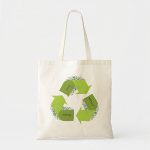 Sei grün! Wiederverwendung, Verringerung, recycle Tragetasche