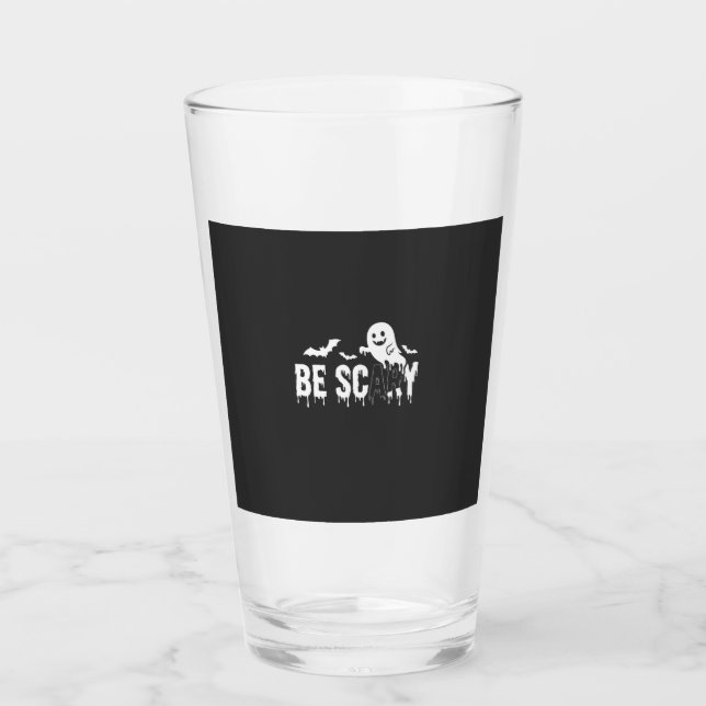 Sei Gruseliger Halloween-Geist Fledermaus Design_1 Glas (Vorderseite)