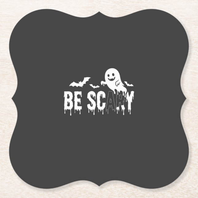 Sei Gruseliger Halloween-Geist Fledermaus Design_1 Untersetzer (Vorderseite)