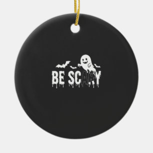 Sei Gruseliges Halloween-Geist-Fledermaus-Design_1 Keramik Ornament