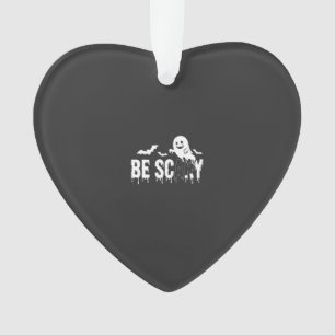 Sei Gruseliges Halloween-Geist-Fledermaus-Design_1 Ornament
