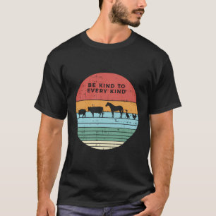 Sei gütige Landtiere Retro Vegane Vegetarier Männe T-Shirt