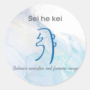 Sei He Ki Reiki Heilsymbol Runder Aufkleber