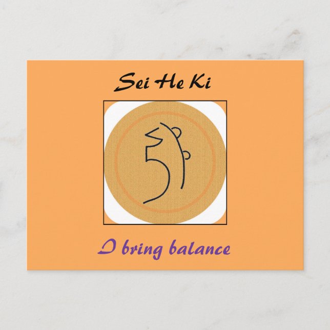 Sei He Ki Reiki Symbol Postkarte (Vorderseite)