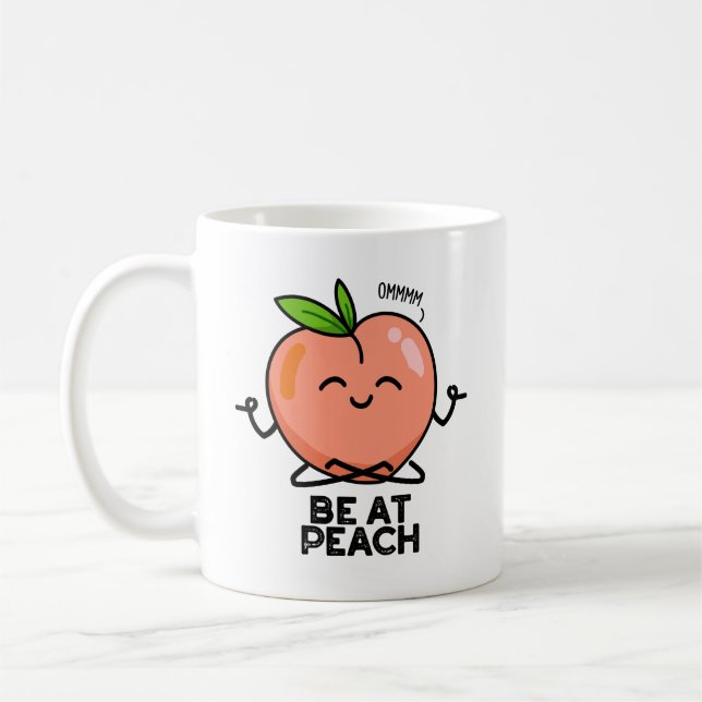Sei im Peach Funny Fruit Pub Kaffeetasse (Links)