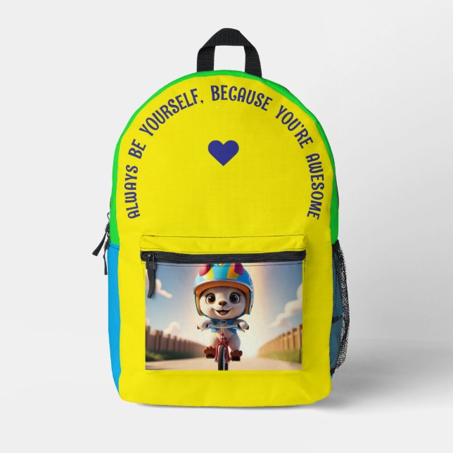 Sei immer... bedruckter rucksack (Vorderseite)