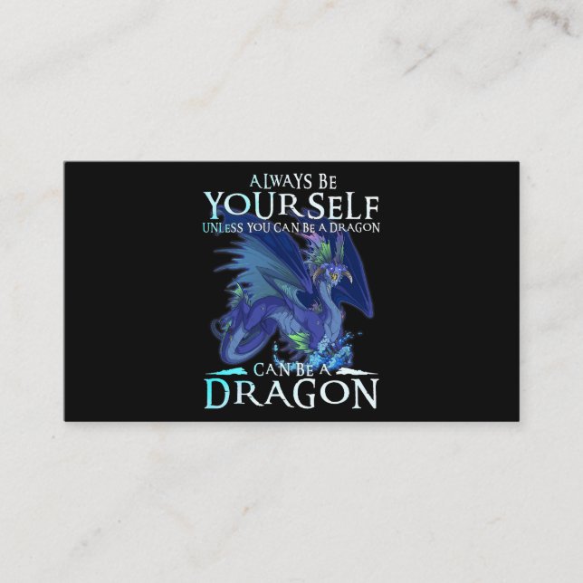 Sei immer du selbst kannst Drache Funny Dragon Lo  Visitenkarte (Vorderseite)