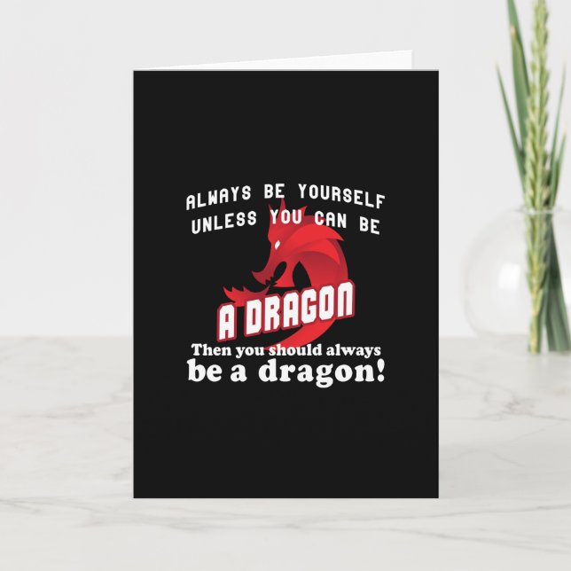 Sei immer ein Drache Karte (Vorderseite)