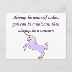Sei immer ein Einhorn Postkarte