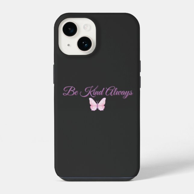 Sei immer freundlich 💖 iPhone 14 hülle (Rückseite)