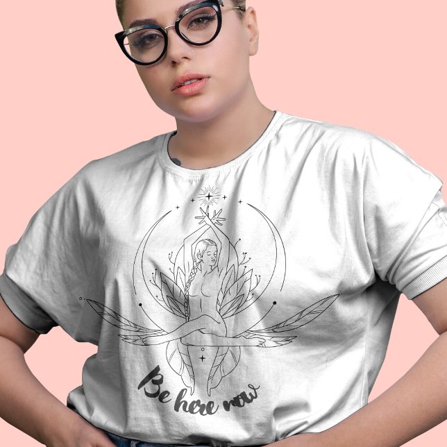 Sei jetzt hier Ram Dass Mindfulzio Design T-Shirt (Von Creator hochgeladen)