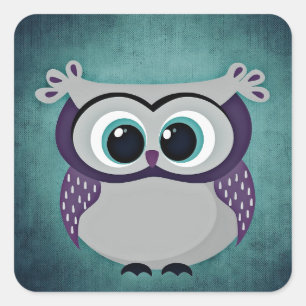 Sei kein blaues Owl Quadratischer Aufkleber