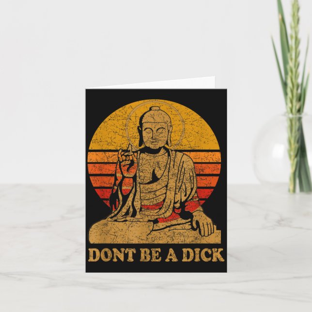 Sei kein - Buddha - Vintage abgenutzt Karte (Vorderseite)
