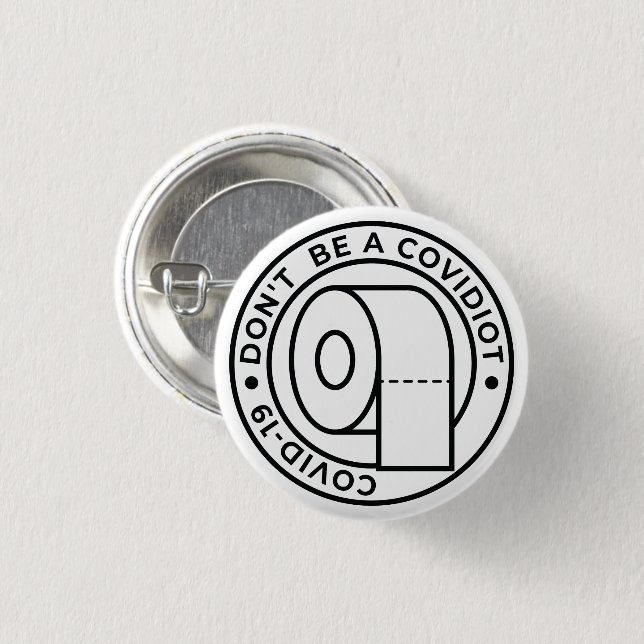 Sei kein Covidiot Button (Vorne & Hinten)