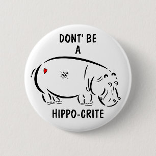 Sei kein Hippo-Krite! Button