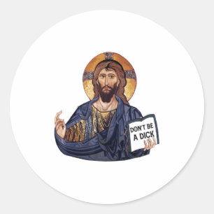 Sei kein Jesus-Buch Runder Aufkleber