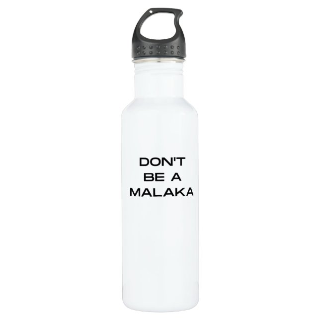 Sei kein malaka-griechisches Sprichwort Edelstahlflasche (Vorderseite)