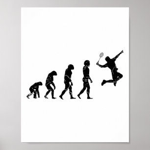 Sei kein Netto-Picker-Badminton-Player-Shuttle-RAC Poster