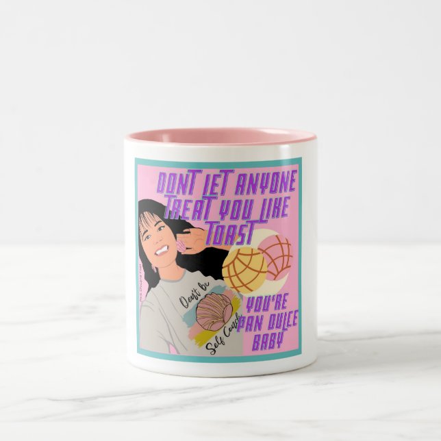 Sei kein Selbstbewusstsein Zweifarbige Tasse (Mittel)