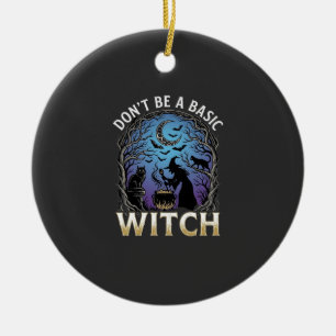 Sei keine einfache Hexe Halloween Kessel schwarze Keramik Ornament