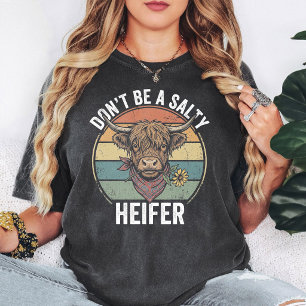 Sei Keine Salzsau - Lustige Highland-Kuh T-Shirt