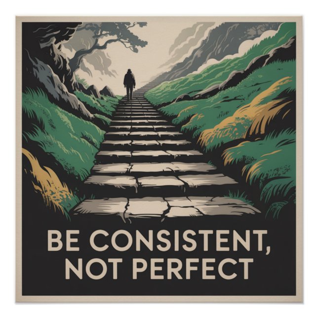 Sei konsequent, nicht perfekt poster (Vorderseite)