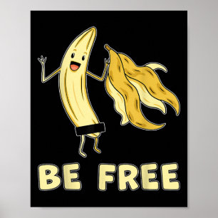 Sei kostenlos lustige Banana Grafik Fruit Lover Fr Poster