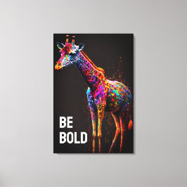 Sei kühl farbenfrohe Regenbogen Giraffe Niedlich Z Leinwanddruck