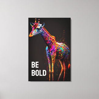 Sei kühl farbenfrohe Regenbogen Giraffe Niedlich Z Leinwanddruck