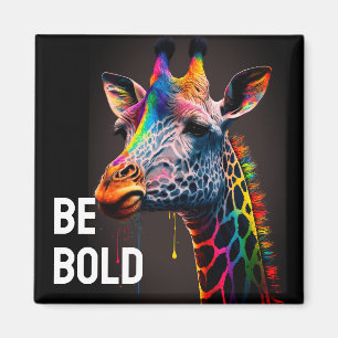 Sei kühl farbenfrohe Regenbogen Giraffe Niedlich Z Magnet