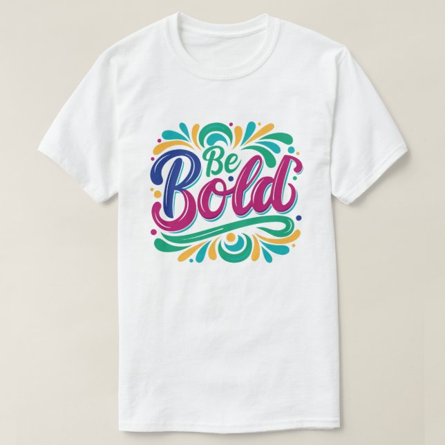 "Sei kühl" Typografie-Design. T-Shirt (Design vorne)