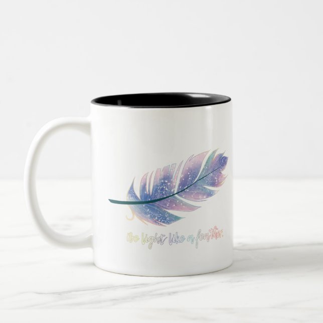 Sei leicht wie eine Feder Diamond Coffee Tasse (Links)