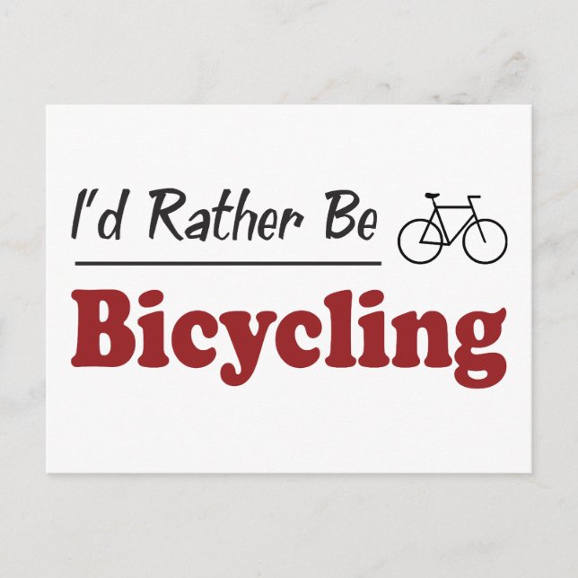 Sei lieber Fahrrad Postkarte (Vorderseite)