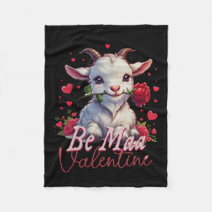 Sei Maa Valentine Ziege Herz Niedliche Ziege Happy Fleecedecke