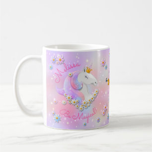 Sei magisch rosa Einhorn Prinzessin Sparkle Kaffeetasse