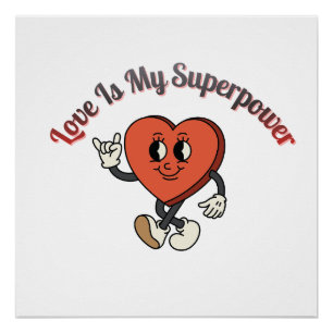 Sei Mein 2026 – Retro Valentinstag Liebe Typografi Poster