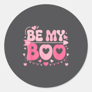 Sei mein Boo süßes Valentins-Halloween-Familien-Ma Runder Aufkleber