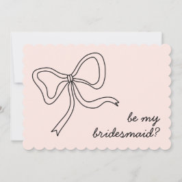 Sei mein Bridesmaid Pink Bow Bridesmaid-Vorschlag Einladung