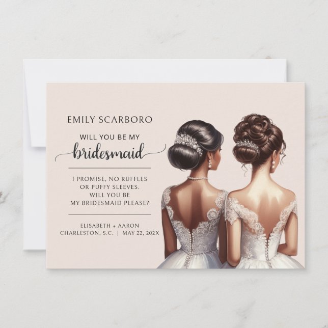 Sei mein Bridesmaid-Vorschlag für einen afrikanisc Einladung (Vorderseite)