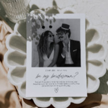 Sei mein Bridesman handgeschriebene Foto-Hochzeits