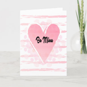 "Sei mein!" - Frohen Valentinstag Wasserfarbe Feiertagskarte