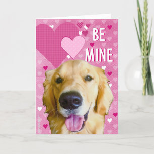 Sei mein Golden Retriever Hund Valentine's Day Car Karte